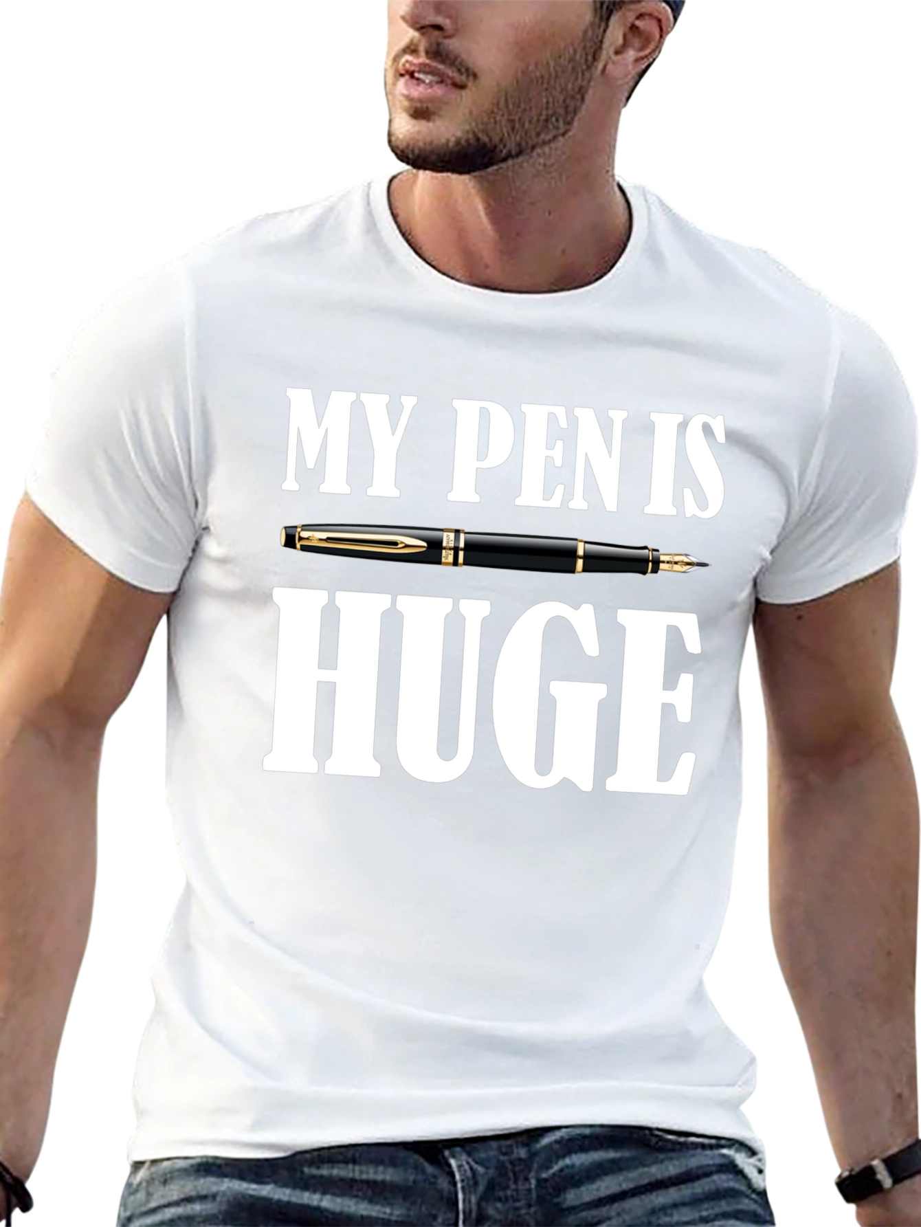 My Pen is Huge Graphic Novelty T-Shirt