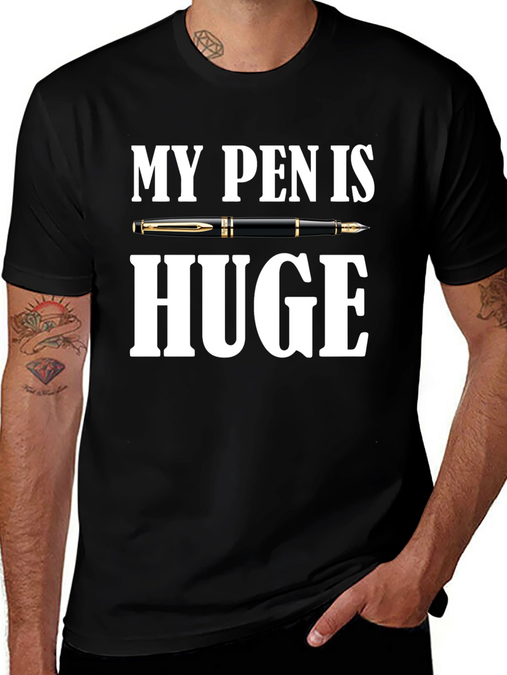 My Pen is Huge Graphic Novelty T-Shirt