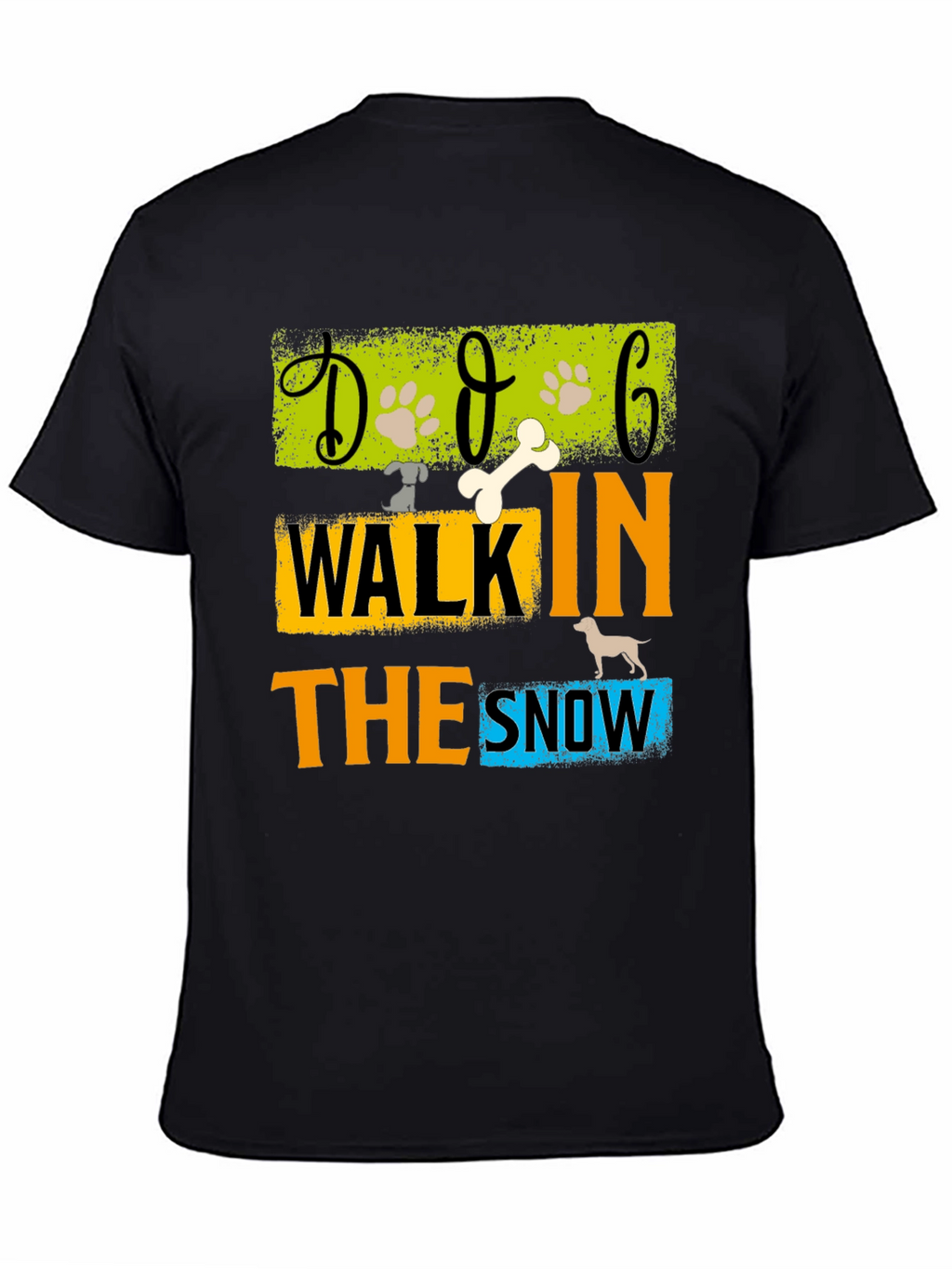 Dog Walk In The Snow T-Shirt