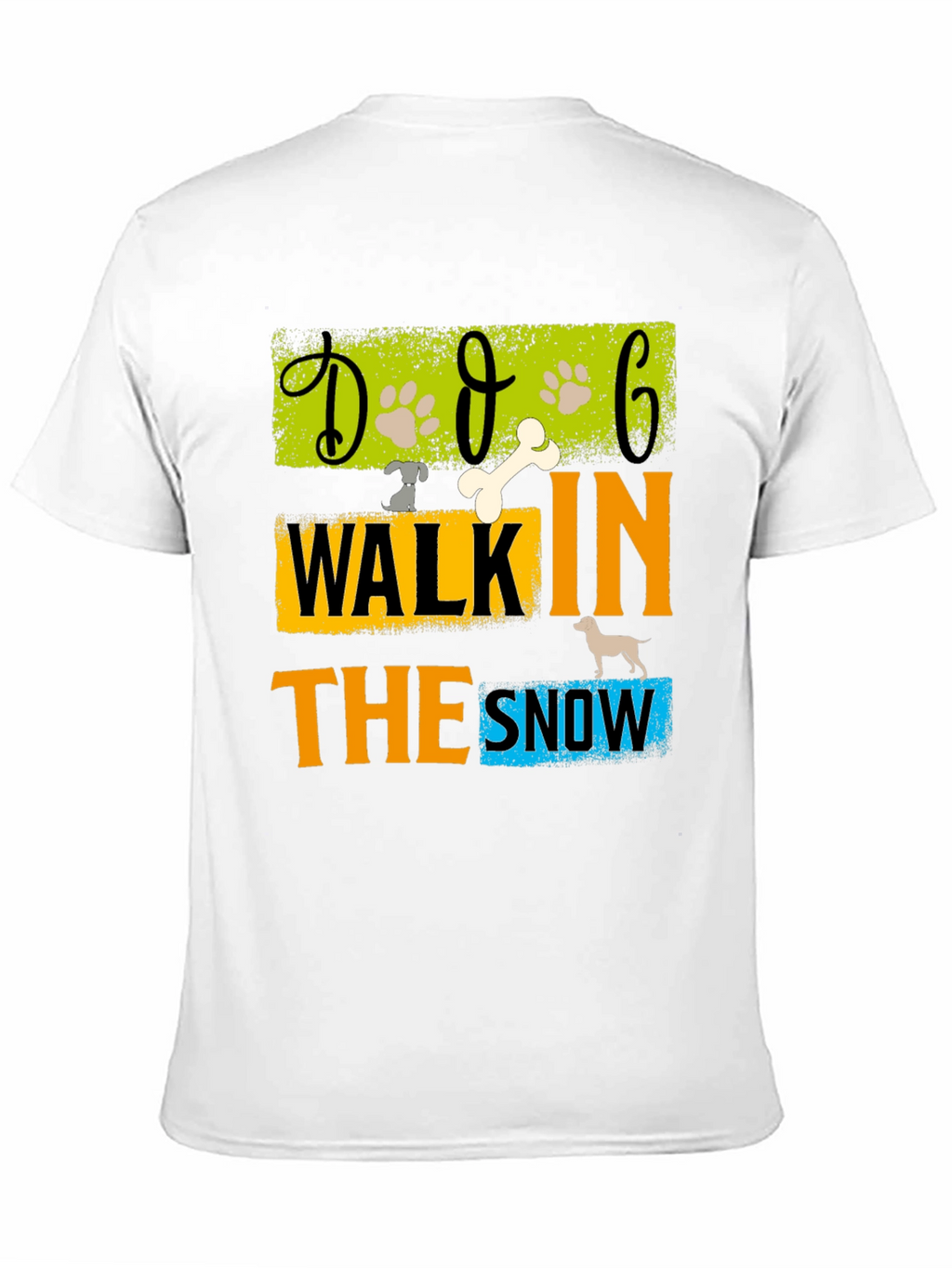 Dog Walk In The Snow T-Shirt