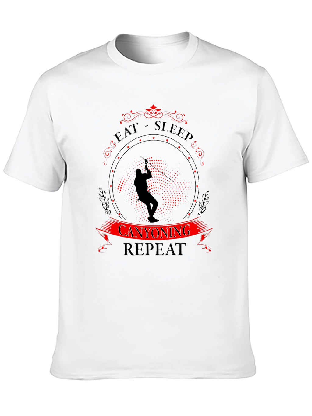 Eat Sleep Canyoning Repeat Black T-Shirt