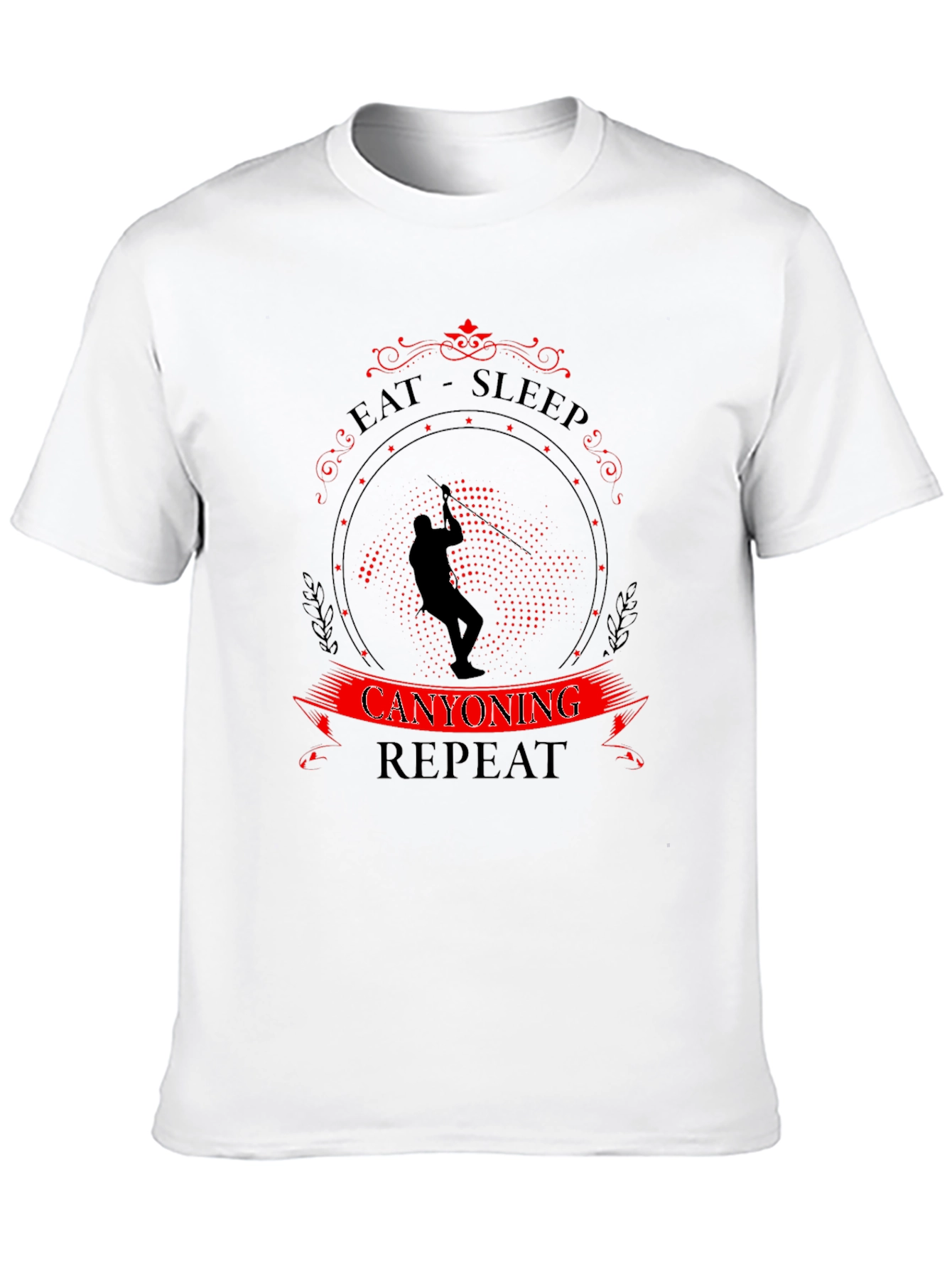 Eat Sleep Canyoning Repeat Black T-Shirt