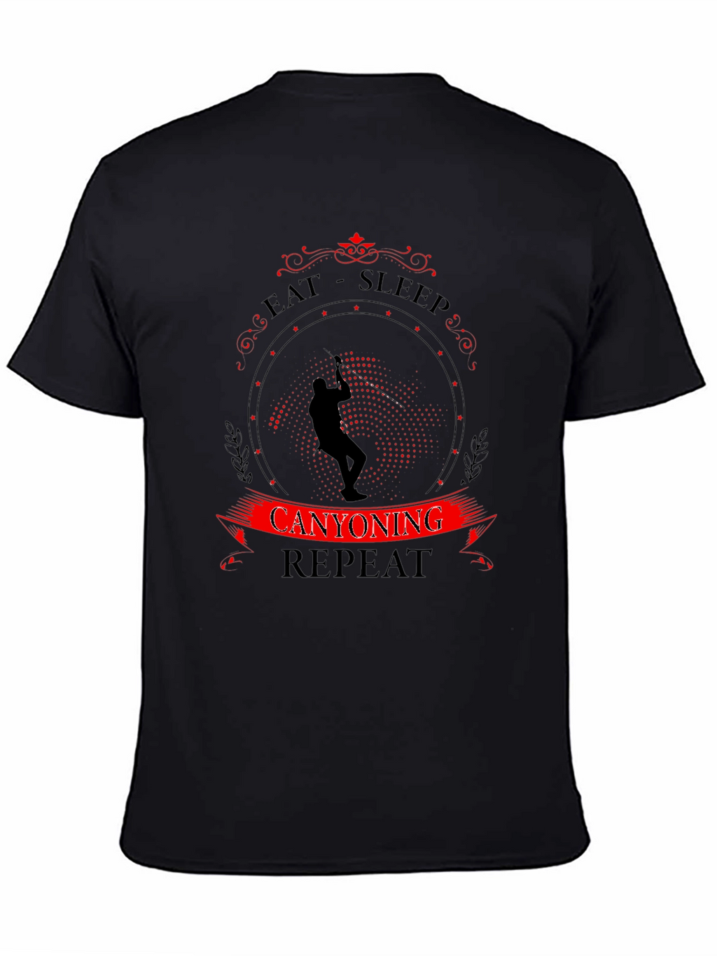Eat Sleep Canyoning Repeat Black T-Shirt