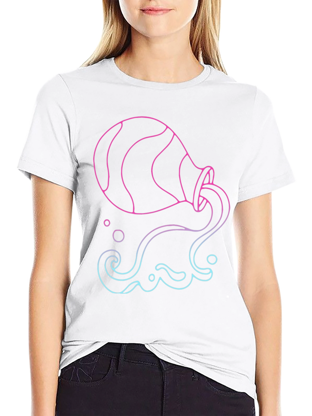 Aquarius Zodiac Graphic Tee - Black Cotton Blend