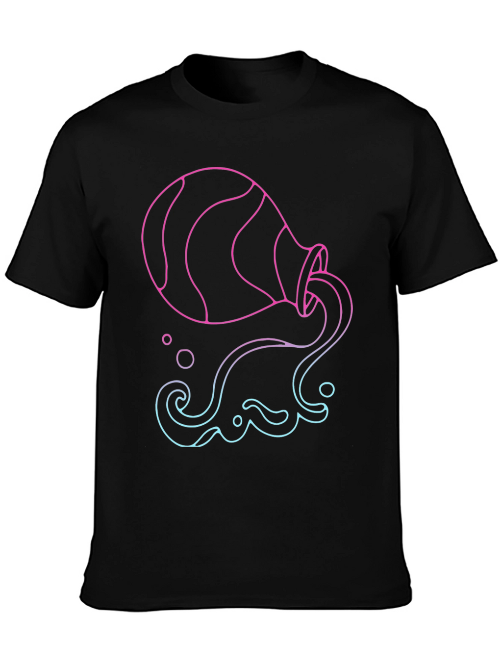 Aquarius Zodiac Graphic Tee - Black Cotton Blend