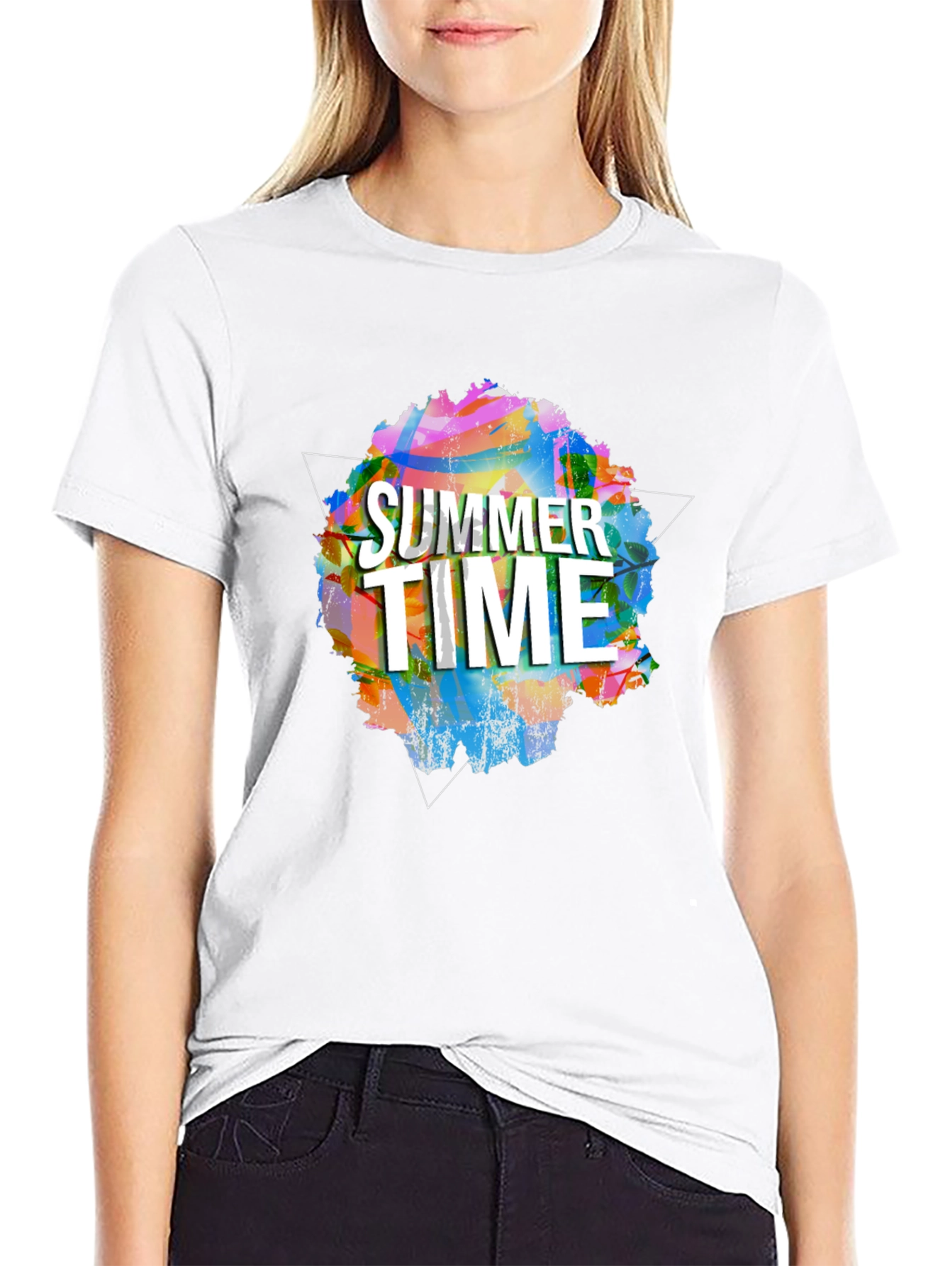 Summer Time Graphic Tee - Black Short Sleeve Shirt