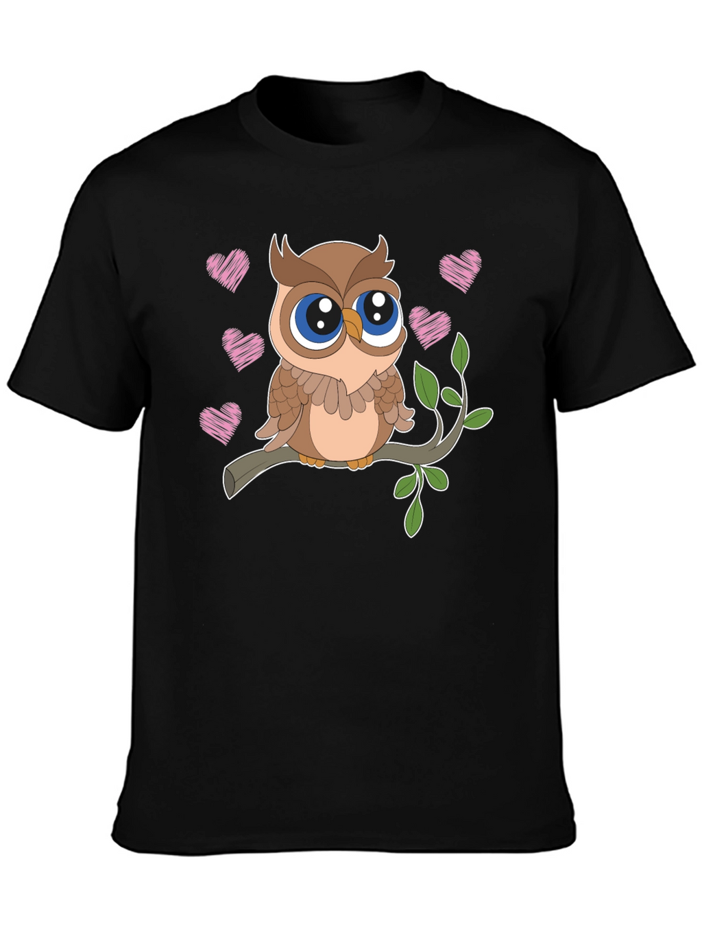 Cute Owl T-Shirt - Sweet Heart Design