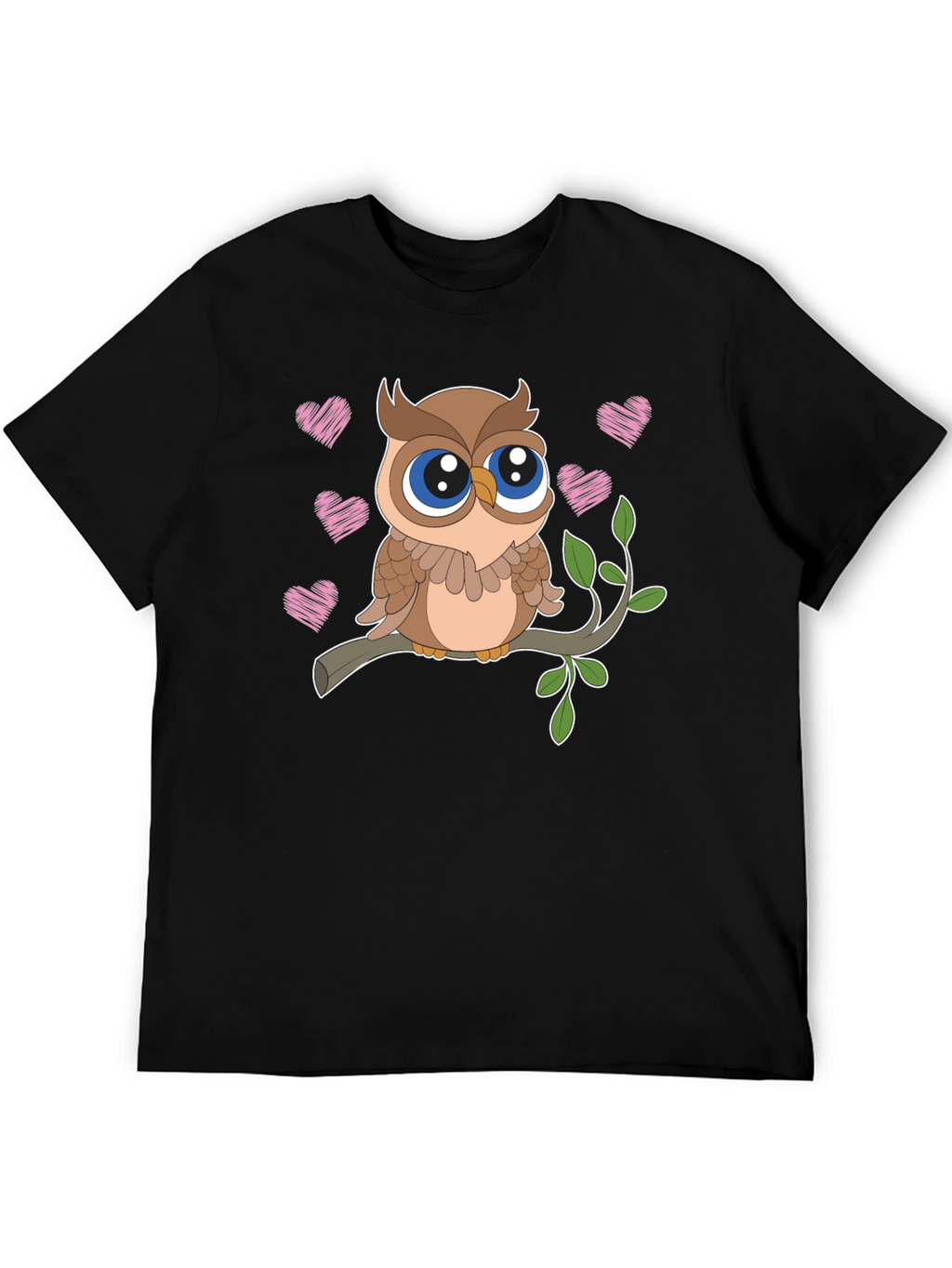 Cute Owl T-Shirt - Sweet Heart Design