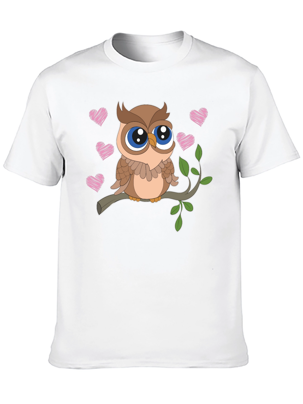 Cute Owl T-Shirt - Sweet Heart Design