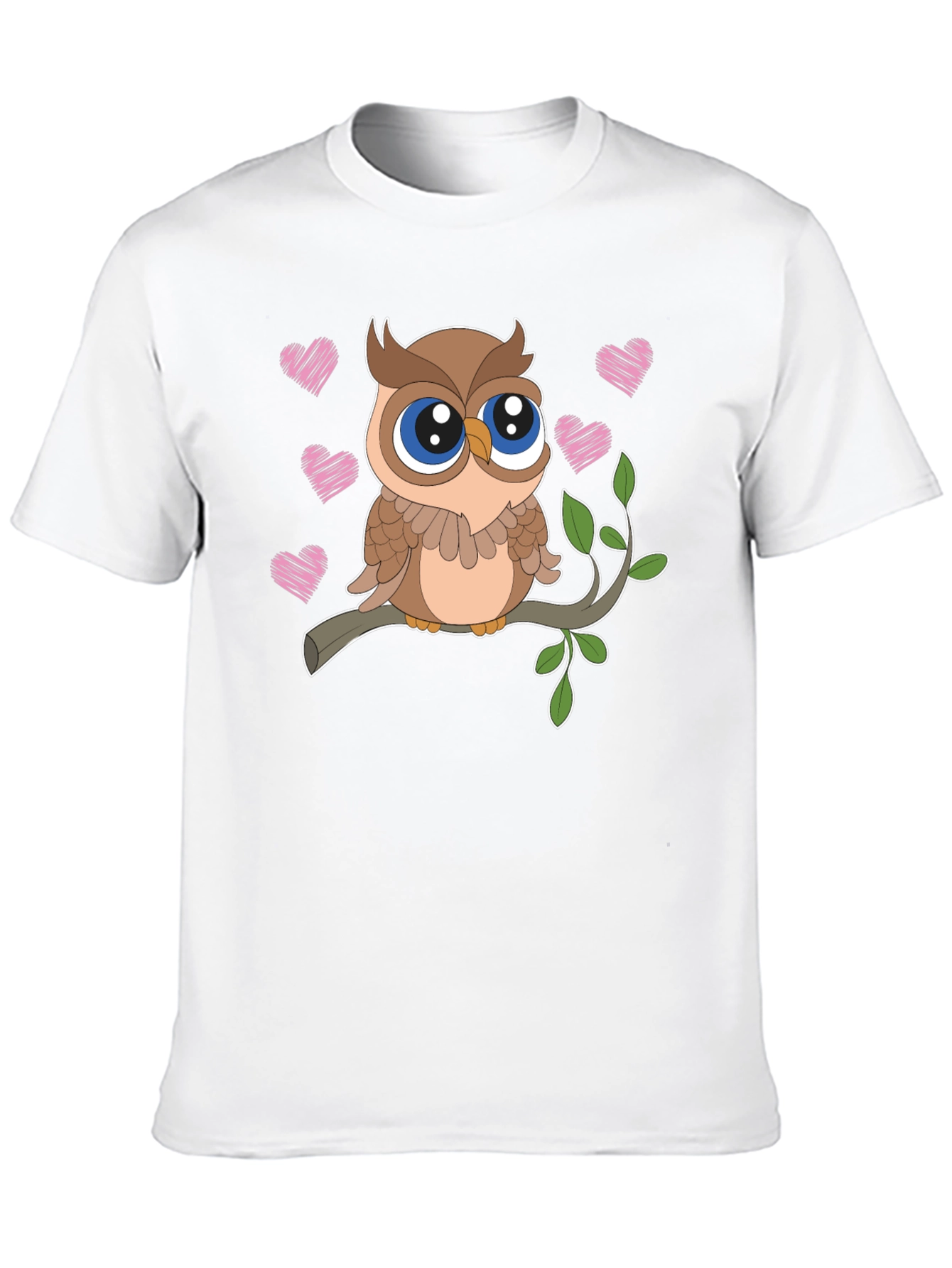 Cute Owl T-Shirt - Sweet Heart Design