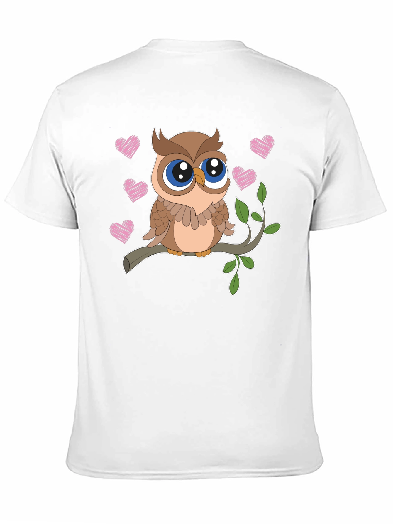 Cute Owl T-Shirt - Sweet Heart Design
