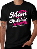 Mom Obstetric Nurse Graphic Tee - Black