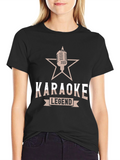 Karaoke Legend Black T-Shirt - Music Lover Gift