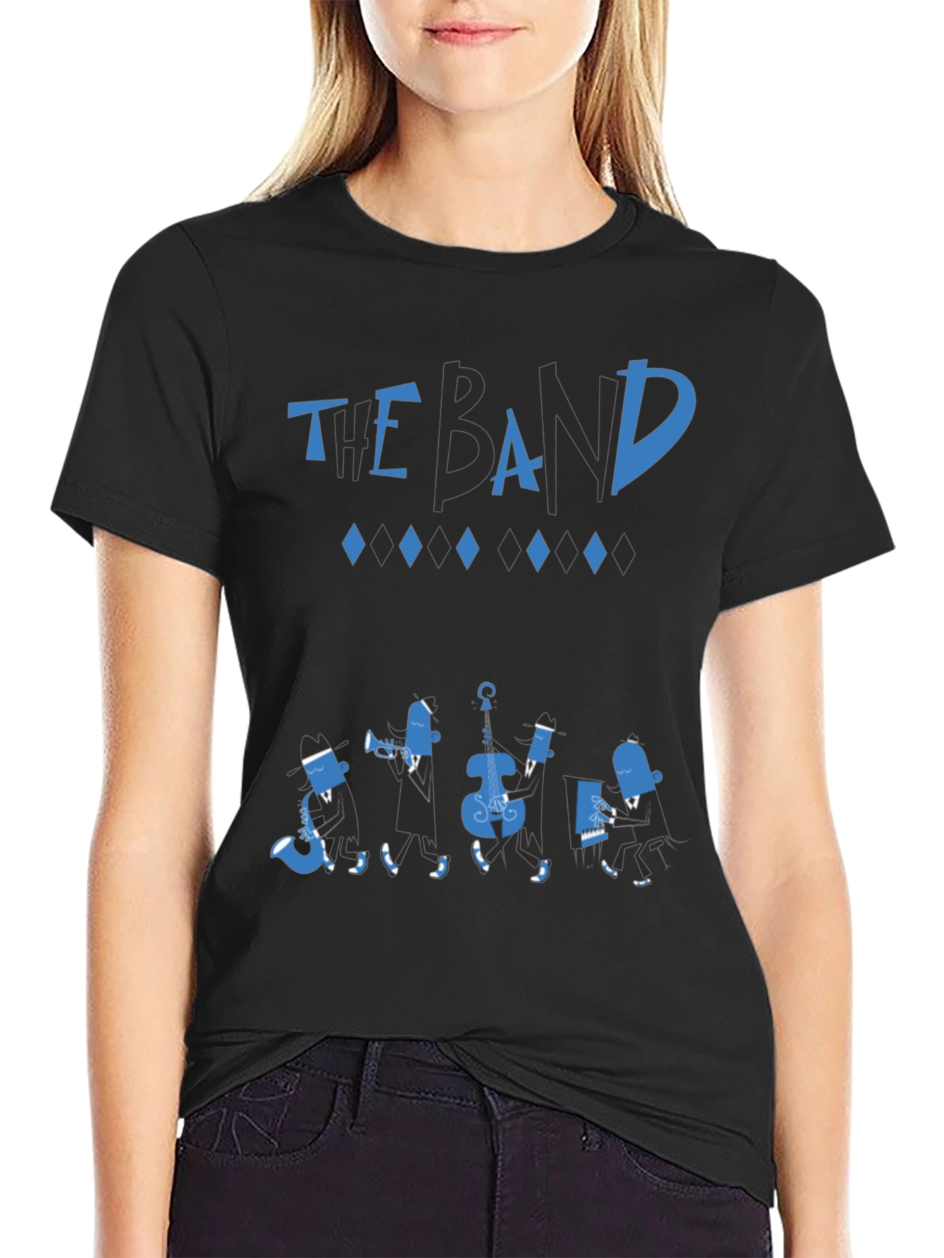 The Band Black T-Shirt - Cool Musical Design