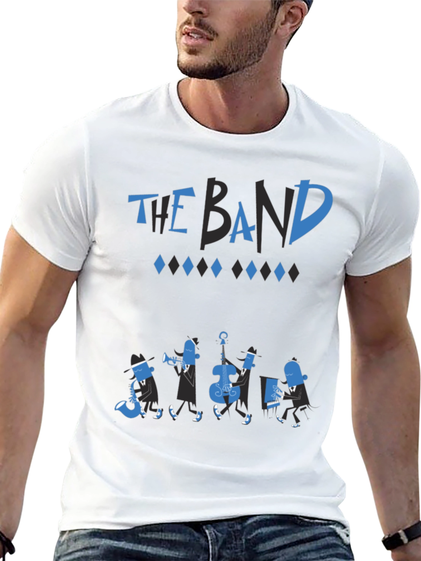 The Band Black T-Shirt - Cool Musical Design