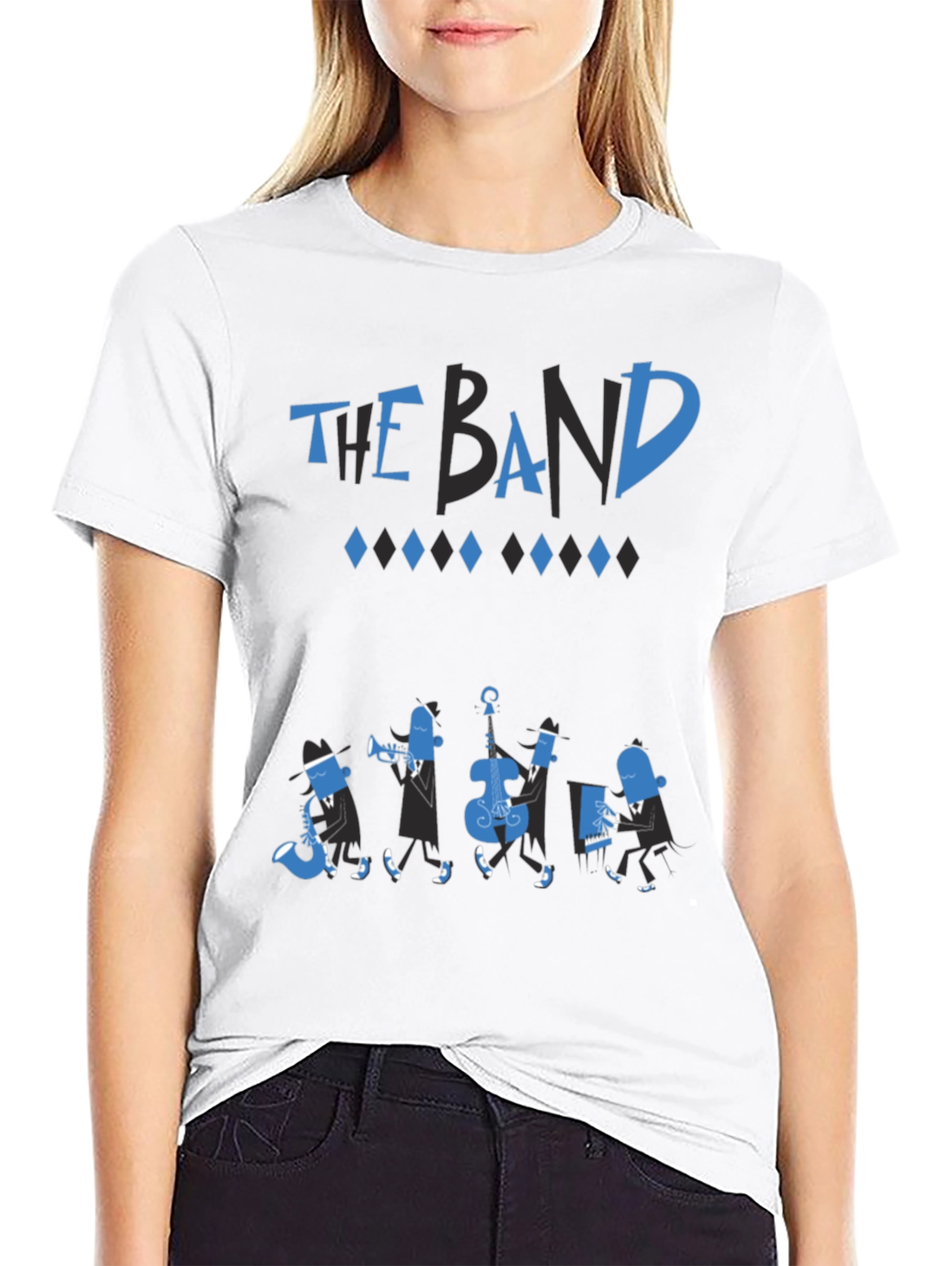 The Band Black T-Shirt - Cool Musical Design