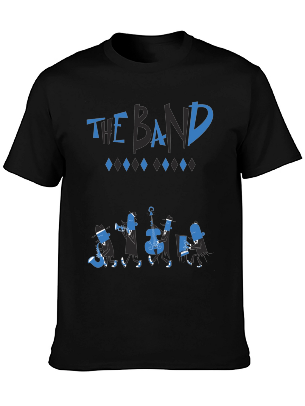 The Band Black T-Shirt - Cool Musical Design