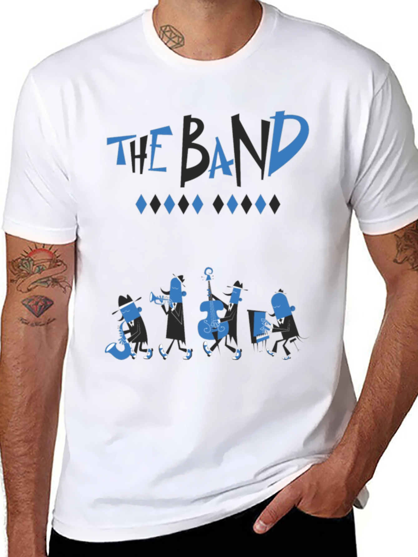 The Band Black T-Shirt - Cool Musical Design