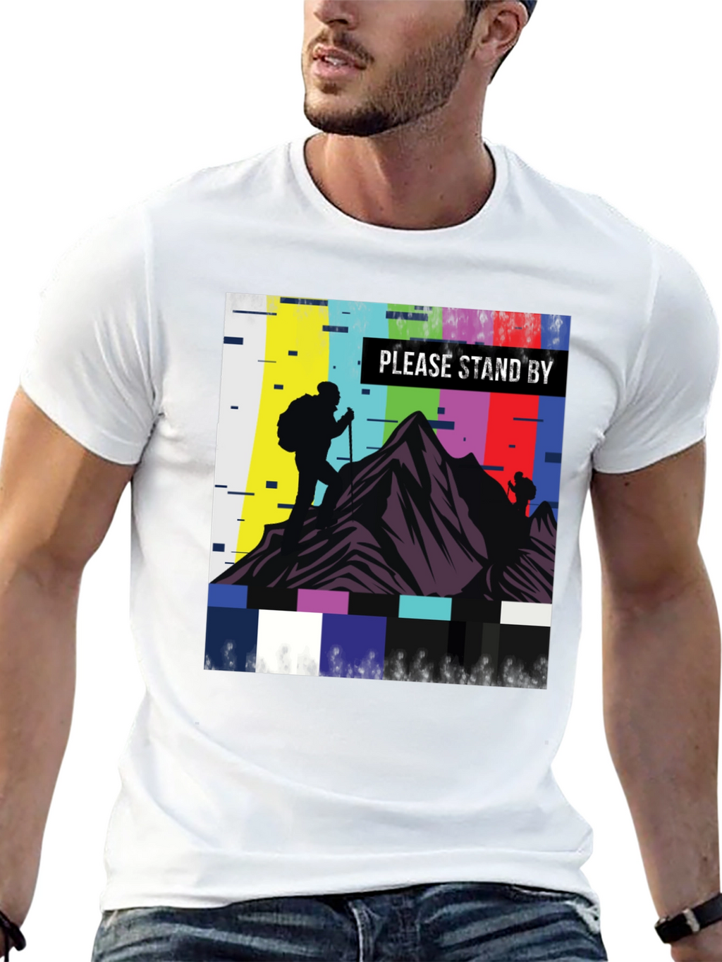 Please Stand By Hiking T-Shirt - Black