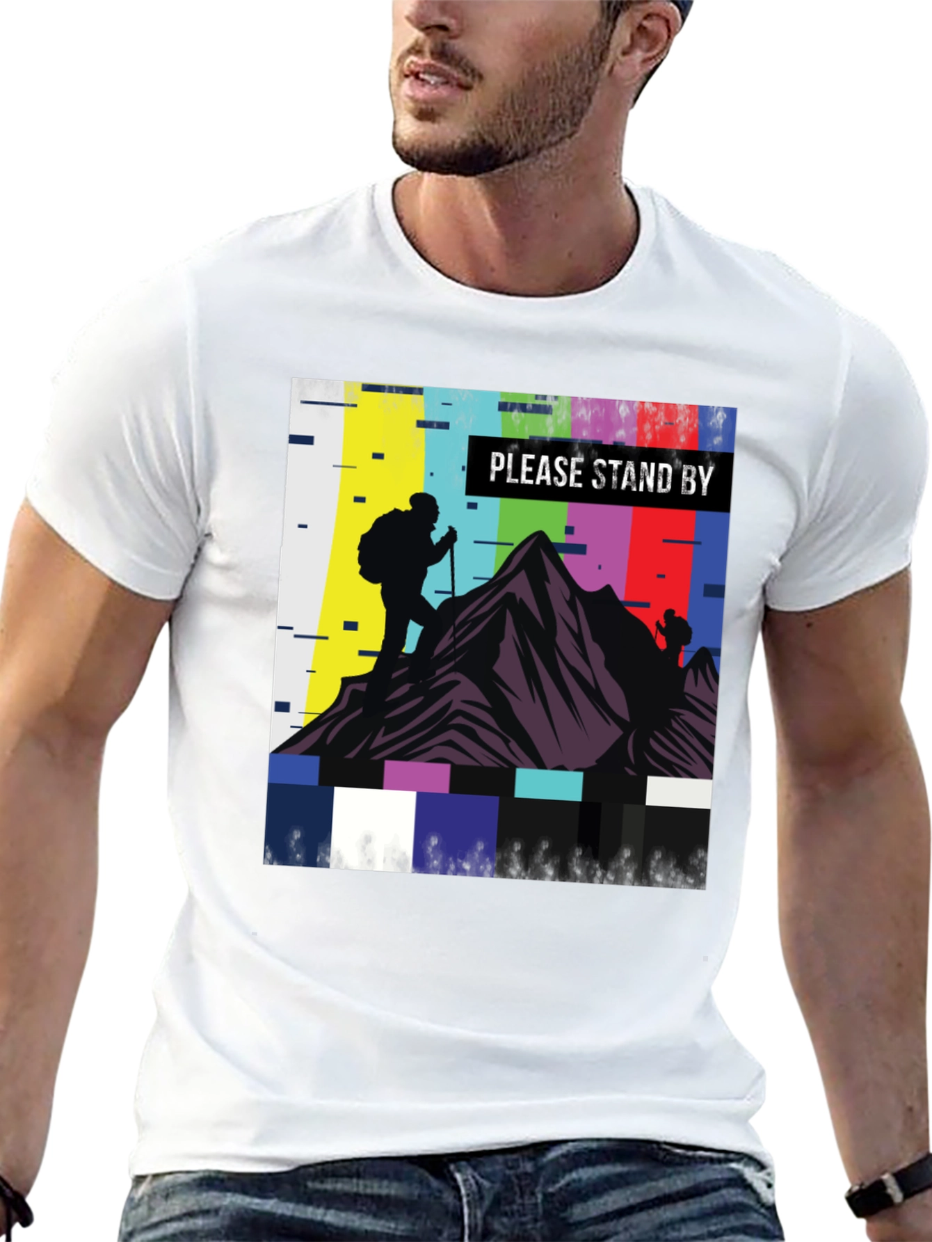 Please Stand By Hiking T-Shirt - Black