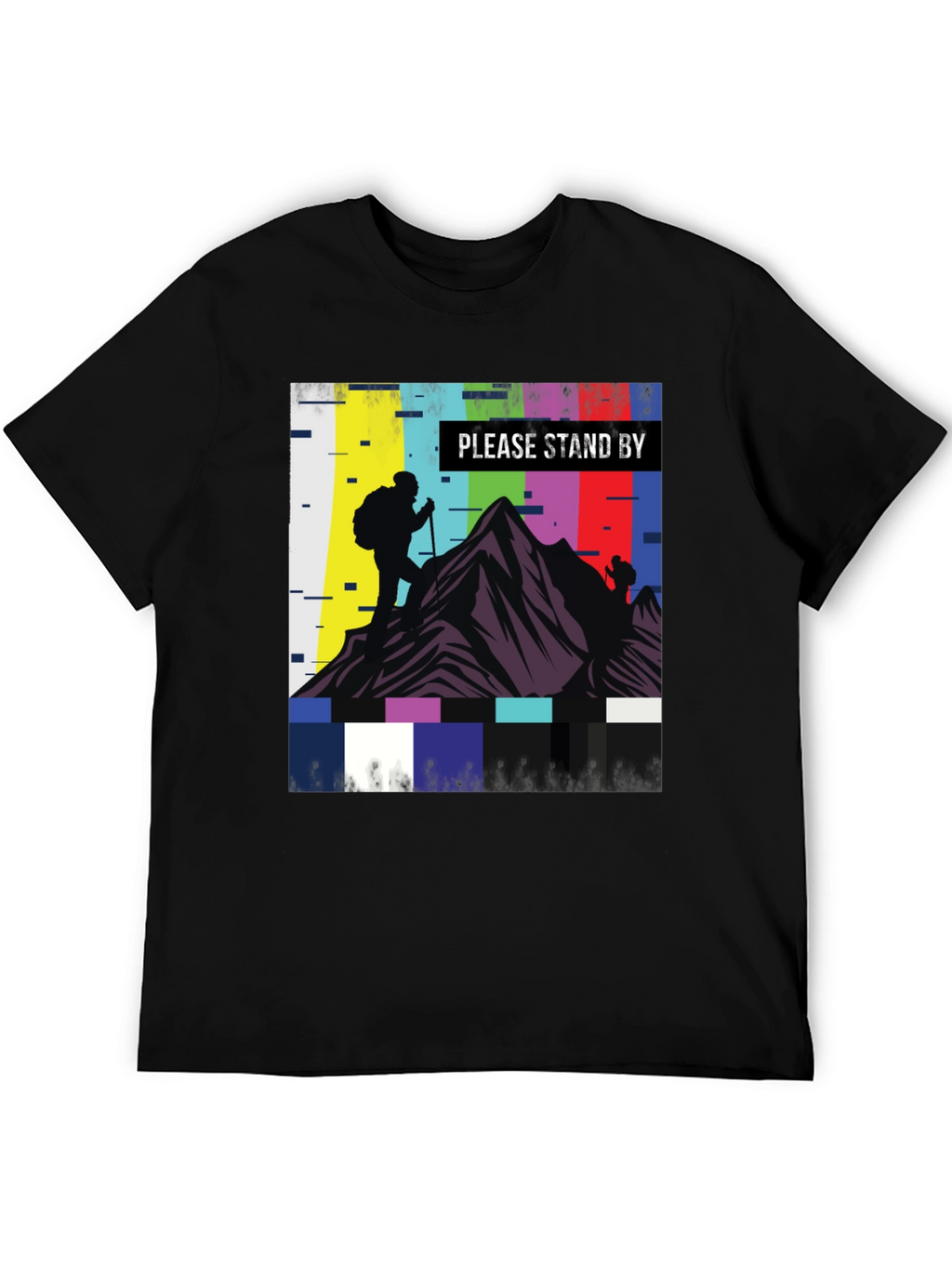 Please Stand By Hiking T-Shirt - Black