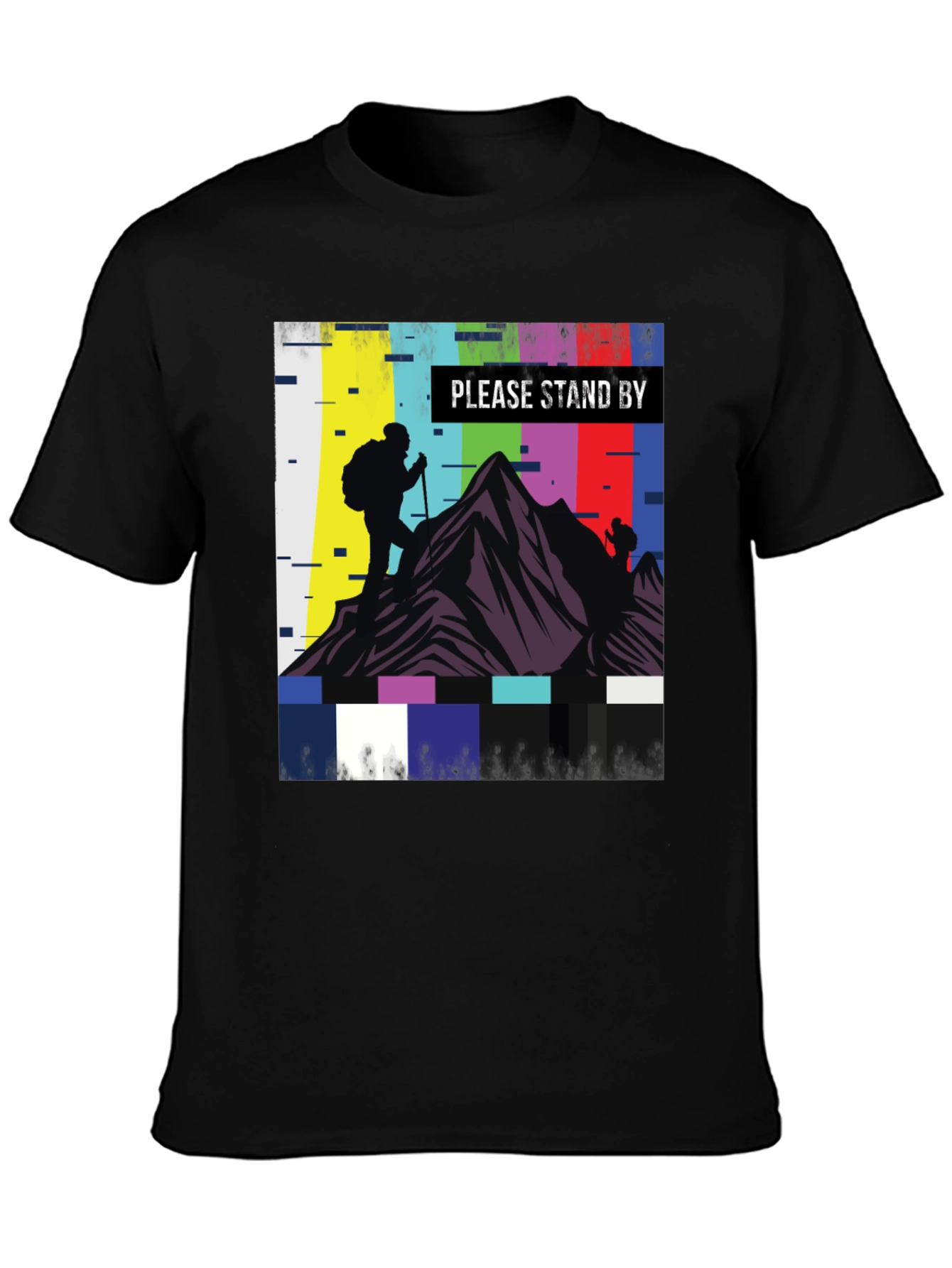 Please Stand By Hiking T-Shirt - Black