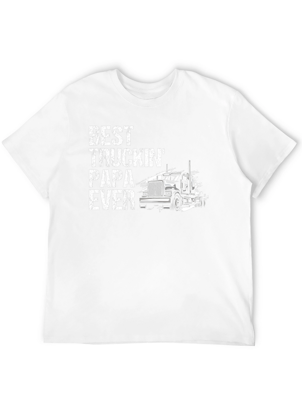 Best Truckin Papa Ever Black T-Shirt