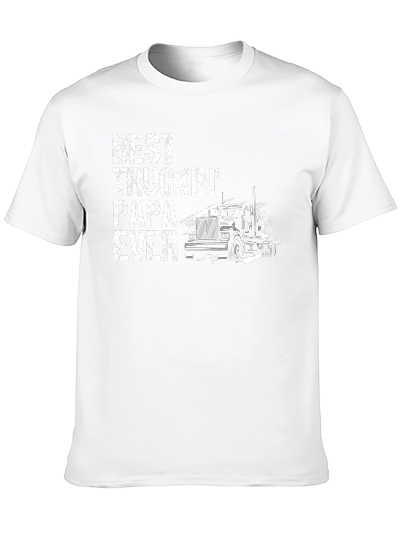 Best Truckin Papa Ever Black T-Shirt
