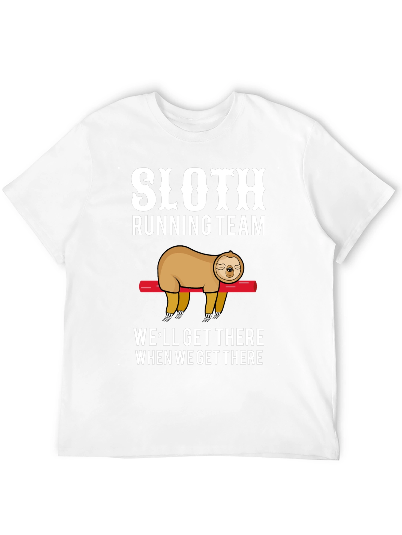 Sloth Running Team T-Shirt - Funny Lazy Design