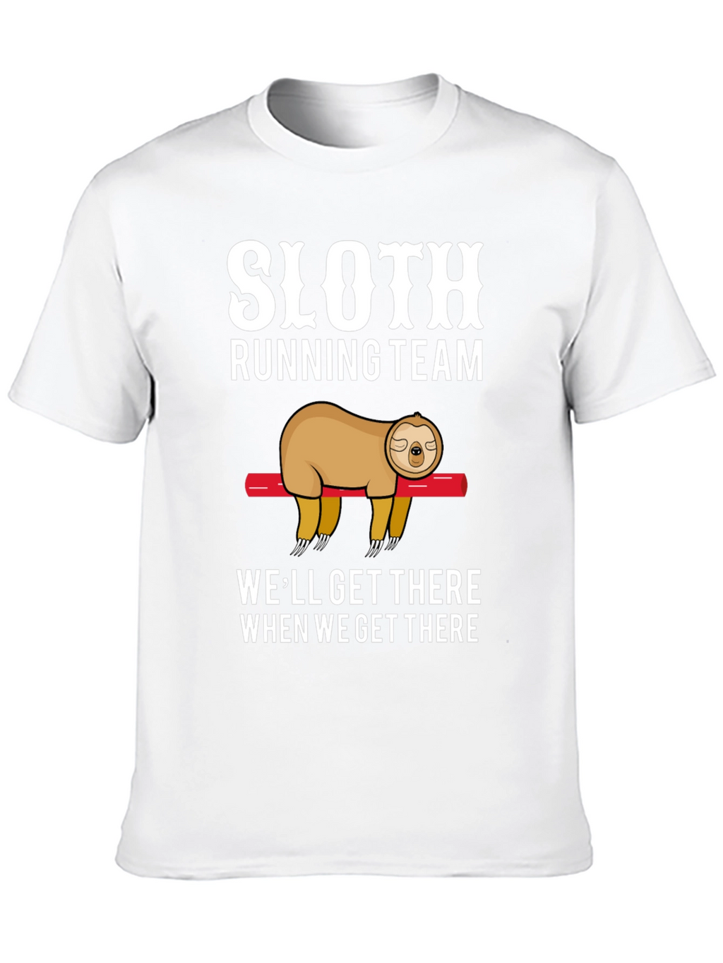Sloth Running Team T-Shirt - Funny Lazy Design