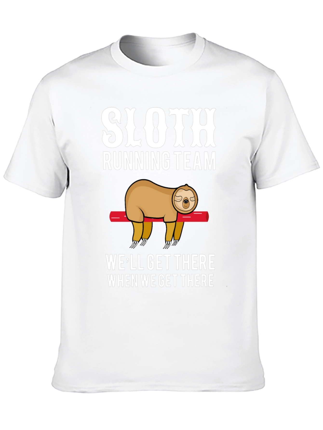 Sloth Running Team T-Shirt - Funny Lazy Design