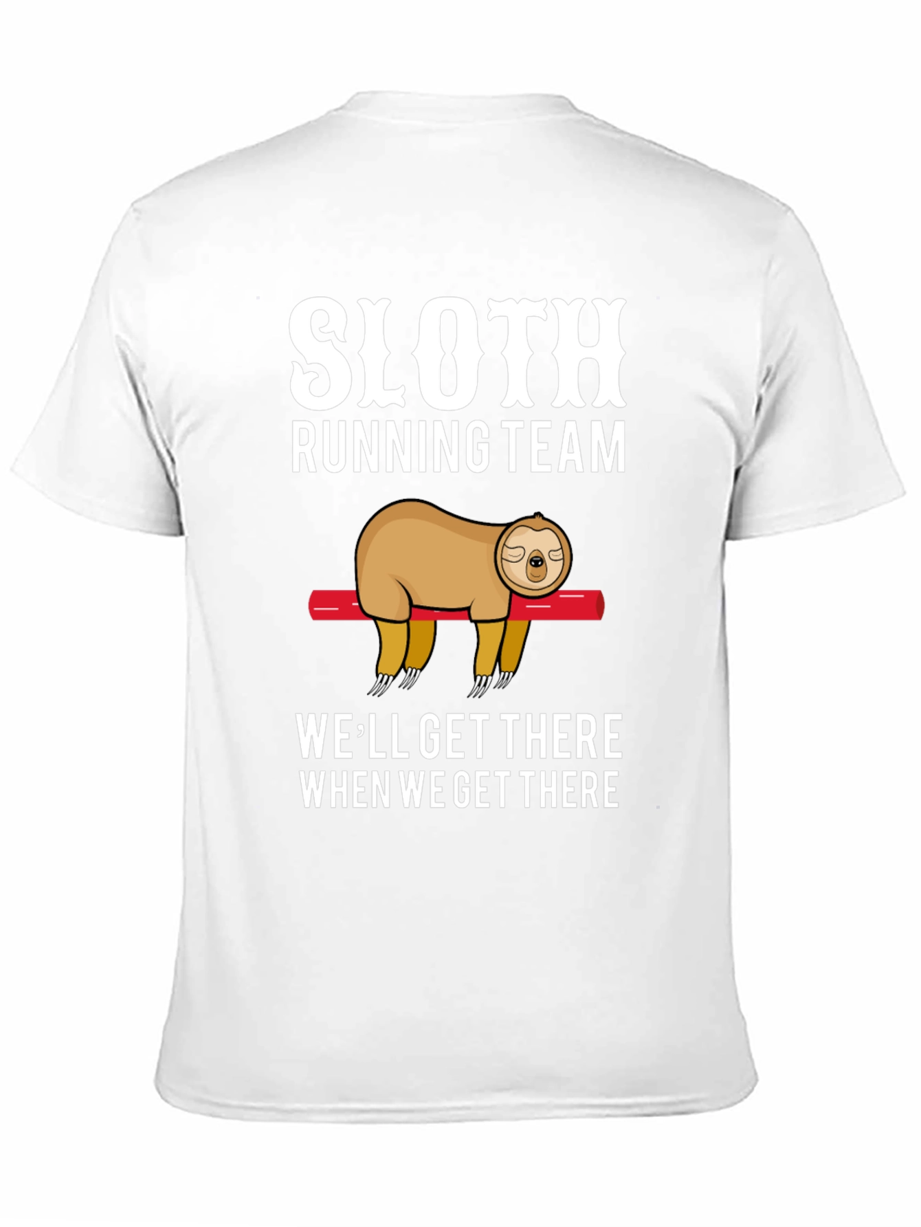 Sloth Running Team T-Shirt - Funny Lazy Design
