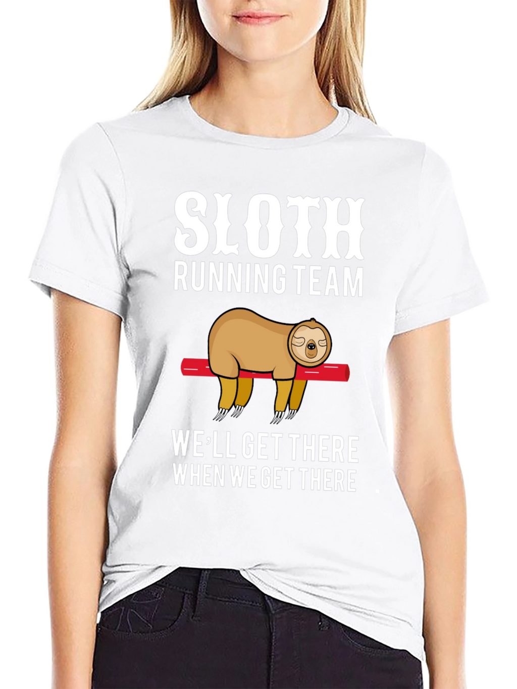 Sloth Running Team T-Shirt - Funny Lazy Design