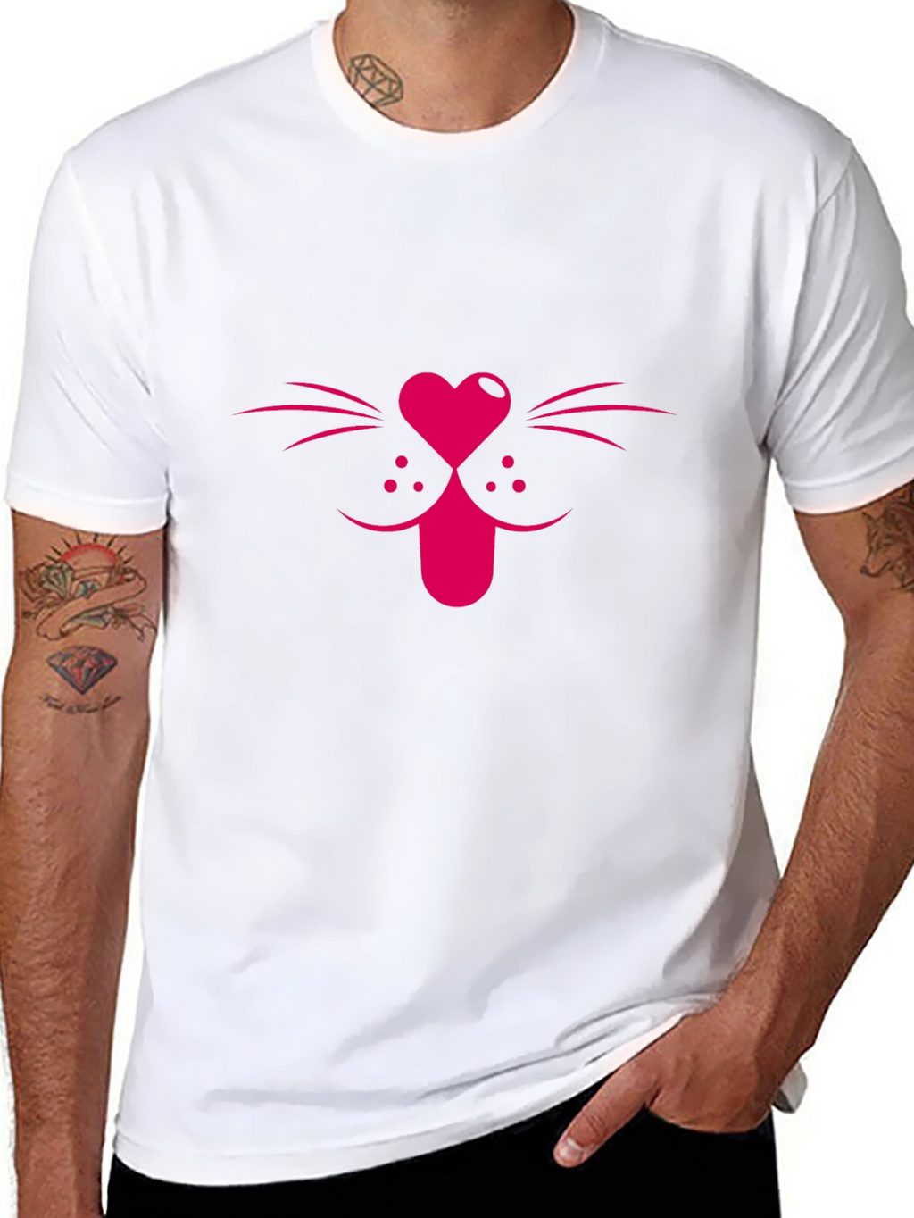 Heart Nose Kitty Tee