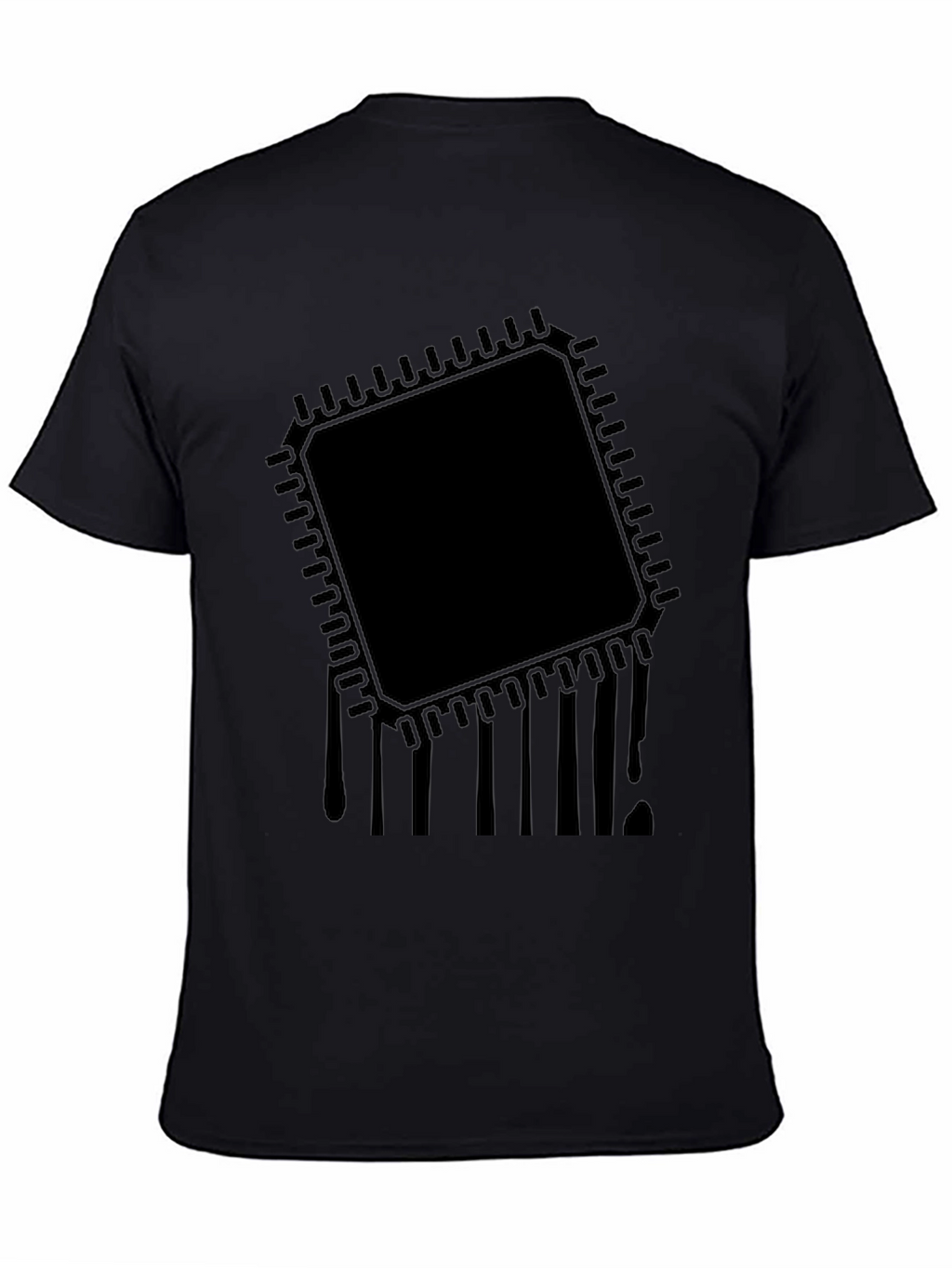 Circuit Drip Black T-Shirt - Tech Inspired Style