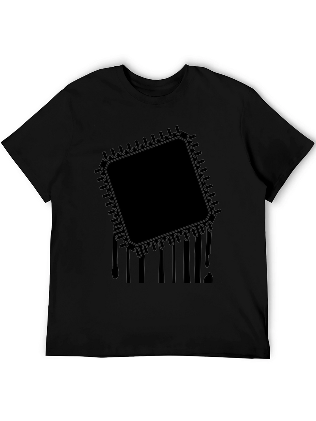 Circuit Drip Black T-Shirt - Tech Inspired Style