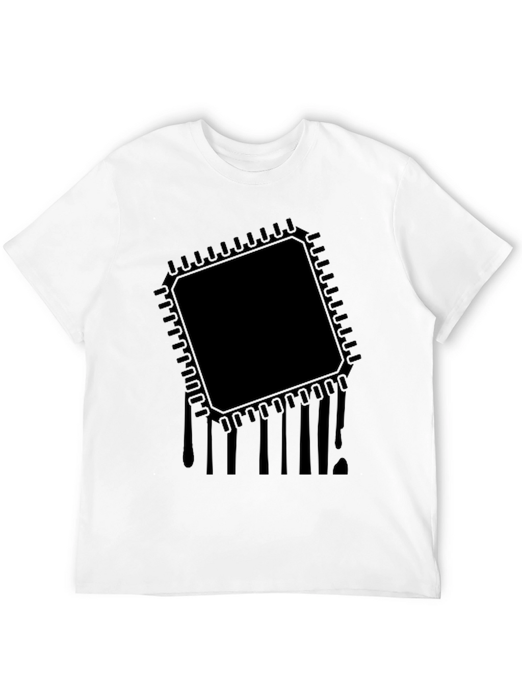 Circuit Drip Black T-Shirt - Tech Inspired Style