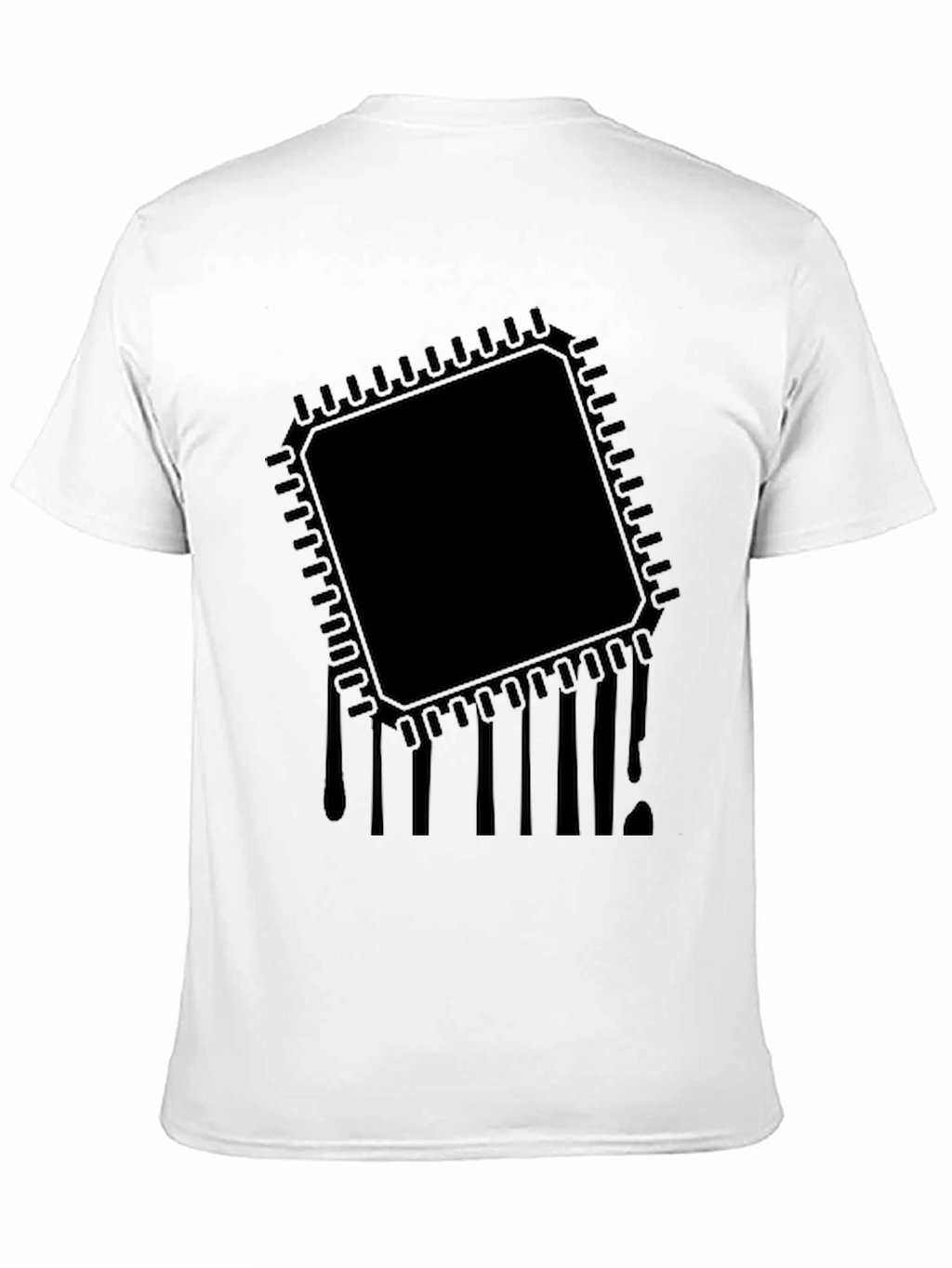 Circuit Drip Black T-Shirt - Tech Inspired Style