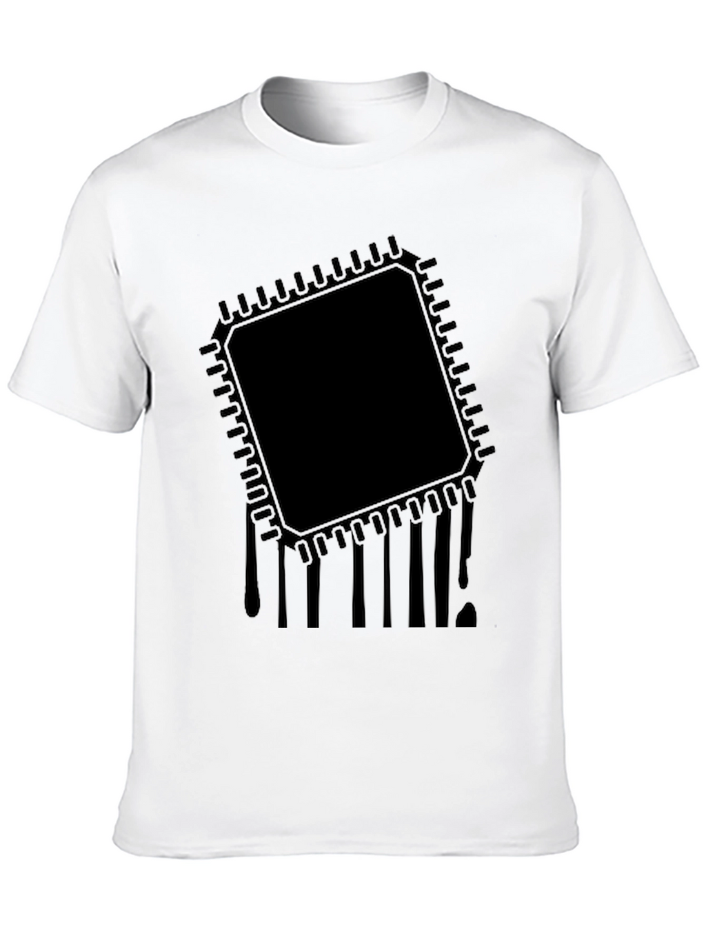 Circuit Drip Black T-Shirt - Tech Inspired Style
