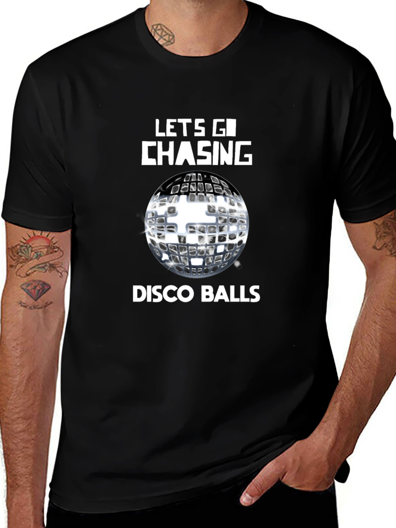 Lets Go Chasing Disco Balls Graphic Tee