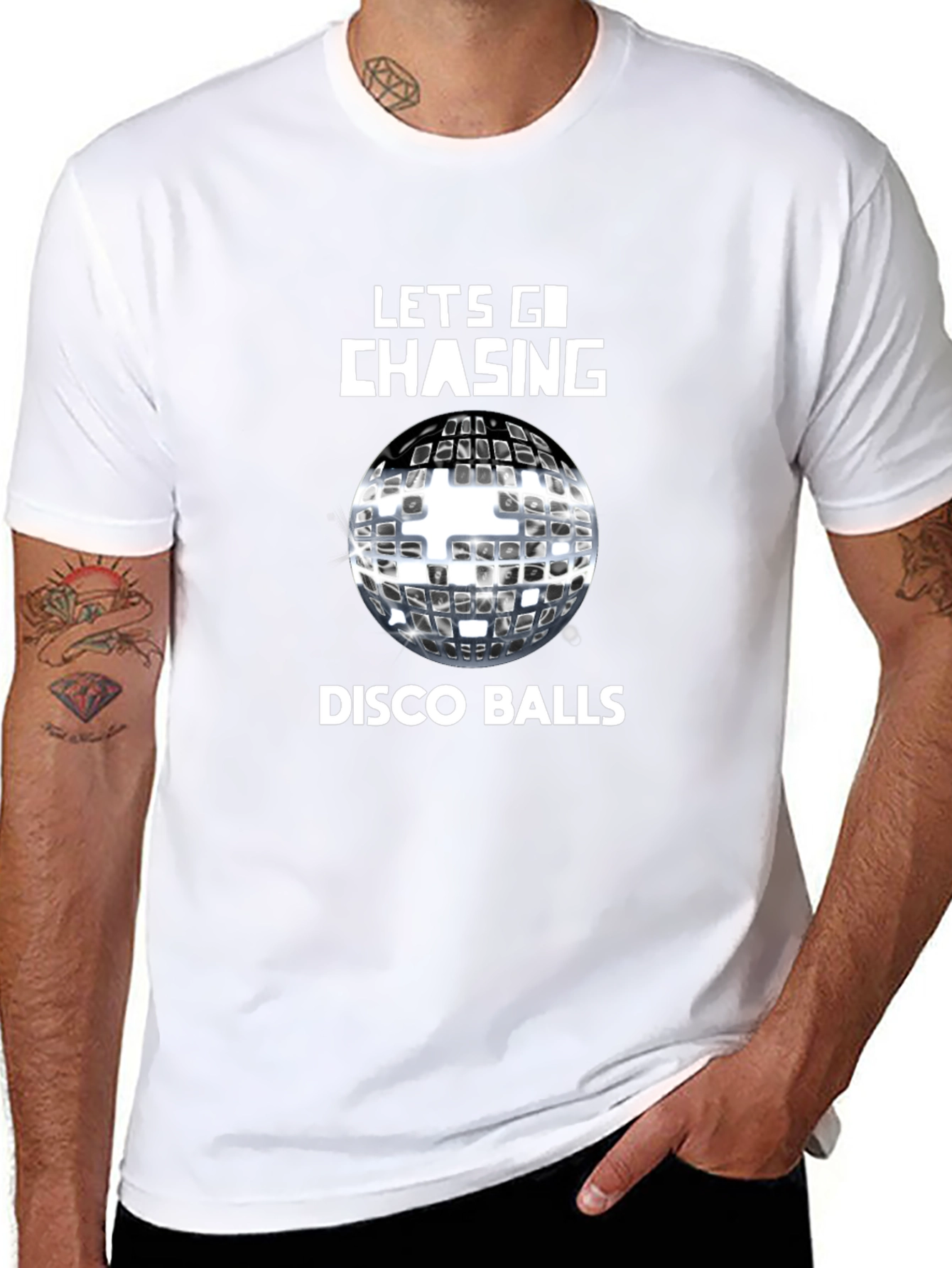 Lets Go Chasing Disco Balls Graphic Tee