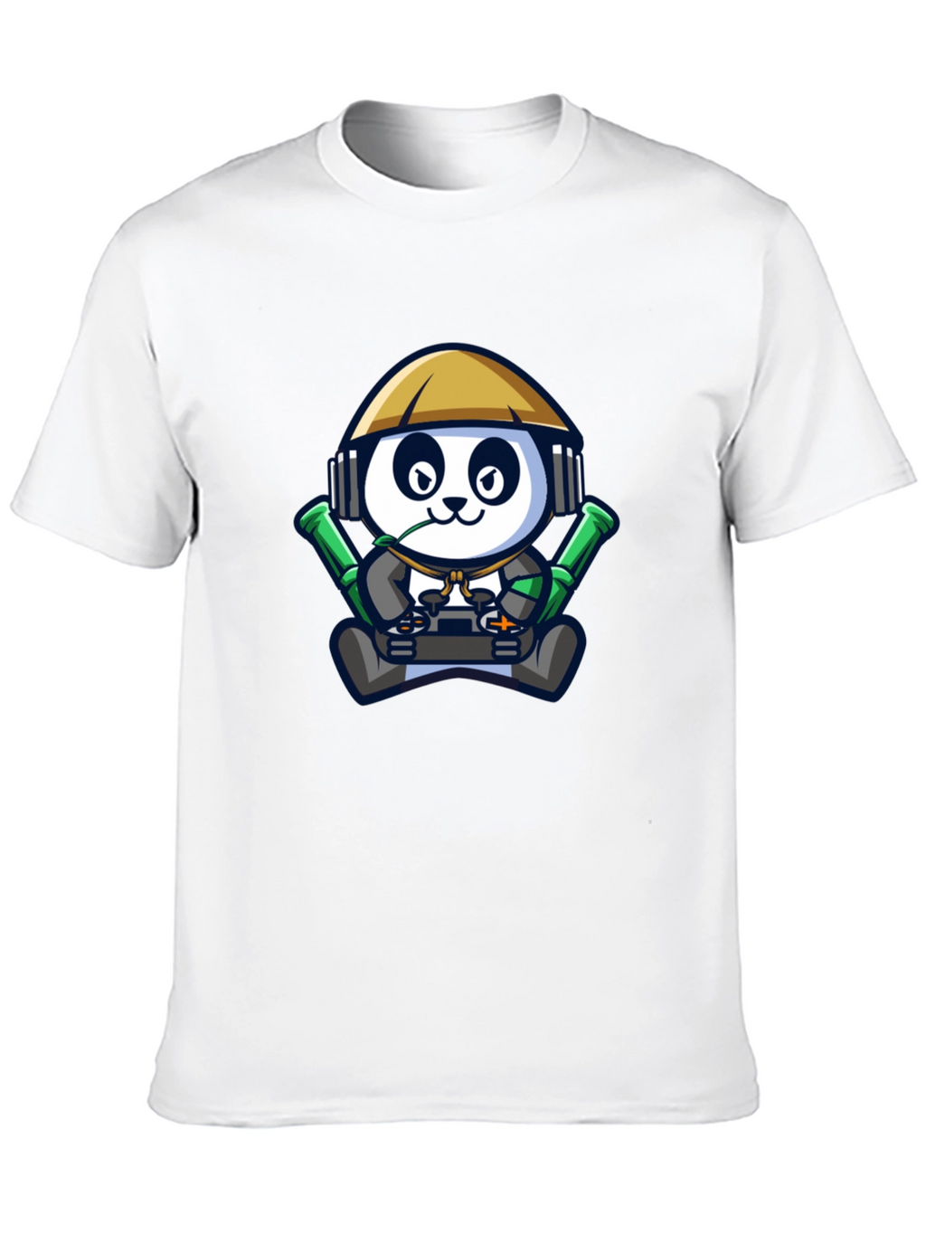 Cool Panda Gamer Black T-Shirt