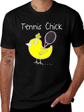 Tennis Chick T-Shirt - Playful Design
