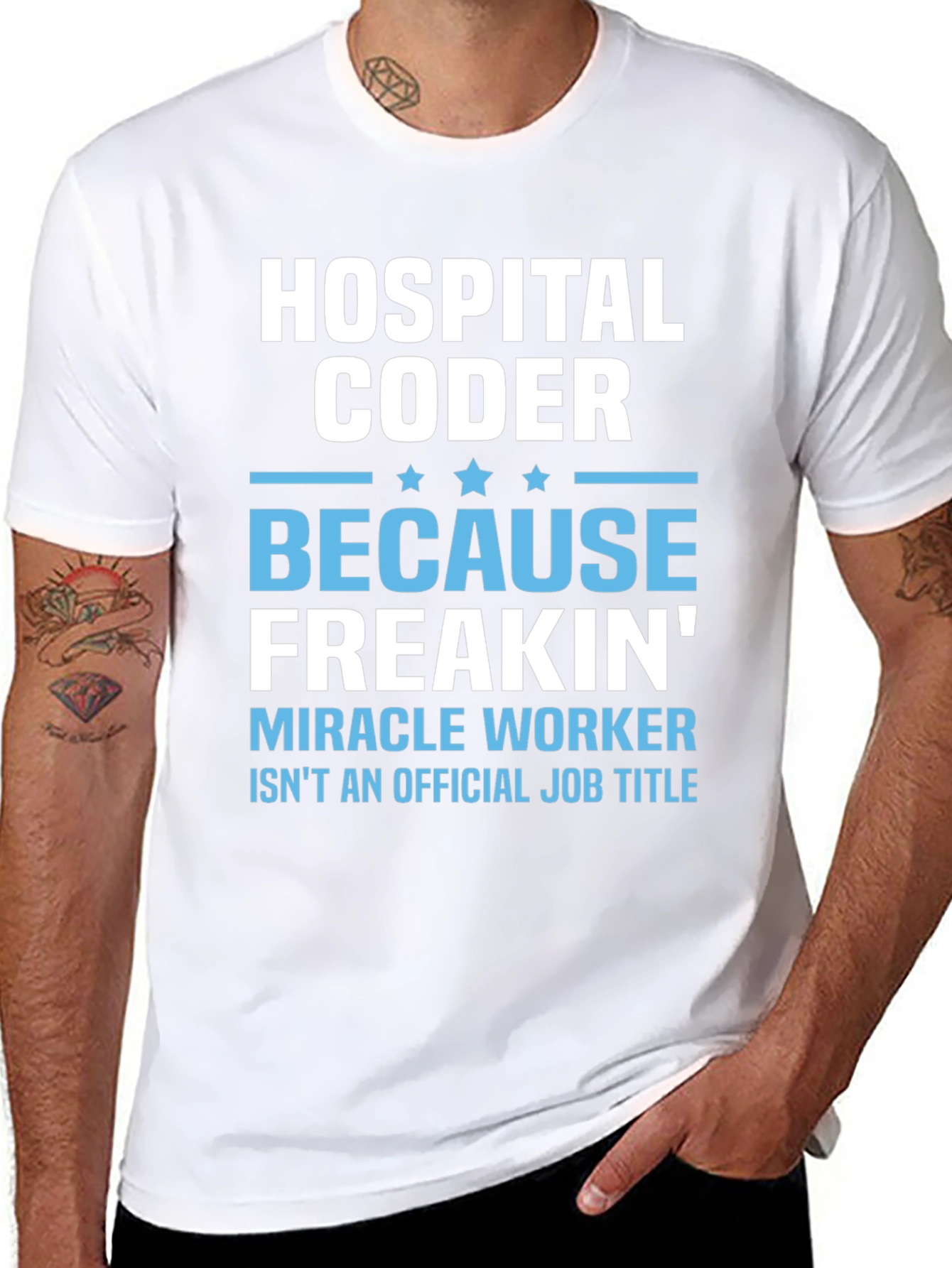 Hospital Coder Graphic Tee - Miracle Worker Humor