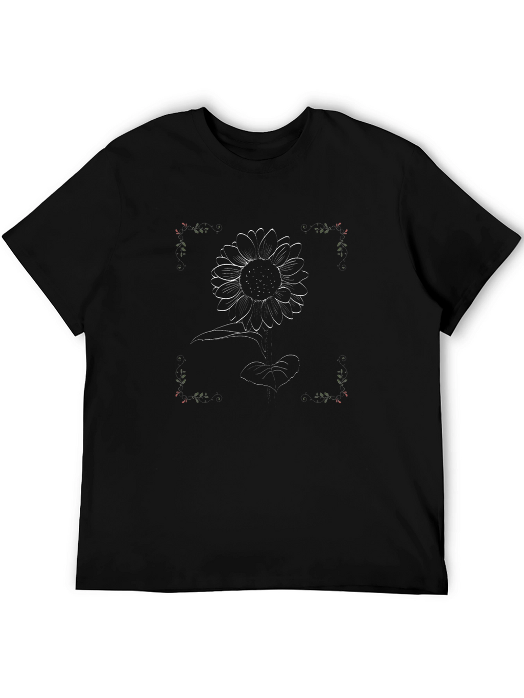 Sunflower Graphic T-Shirt - Black Cotton Tee