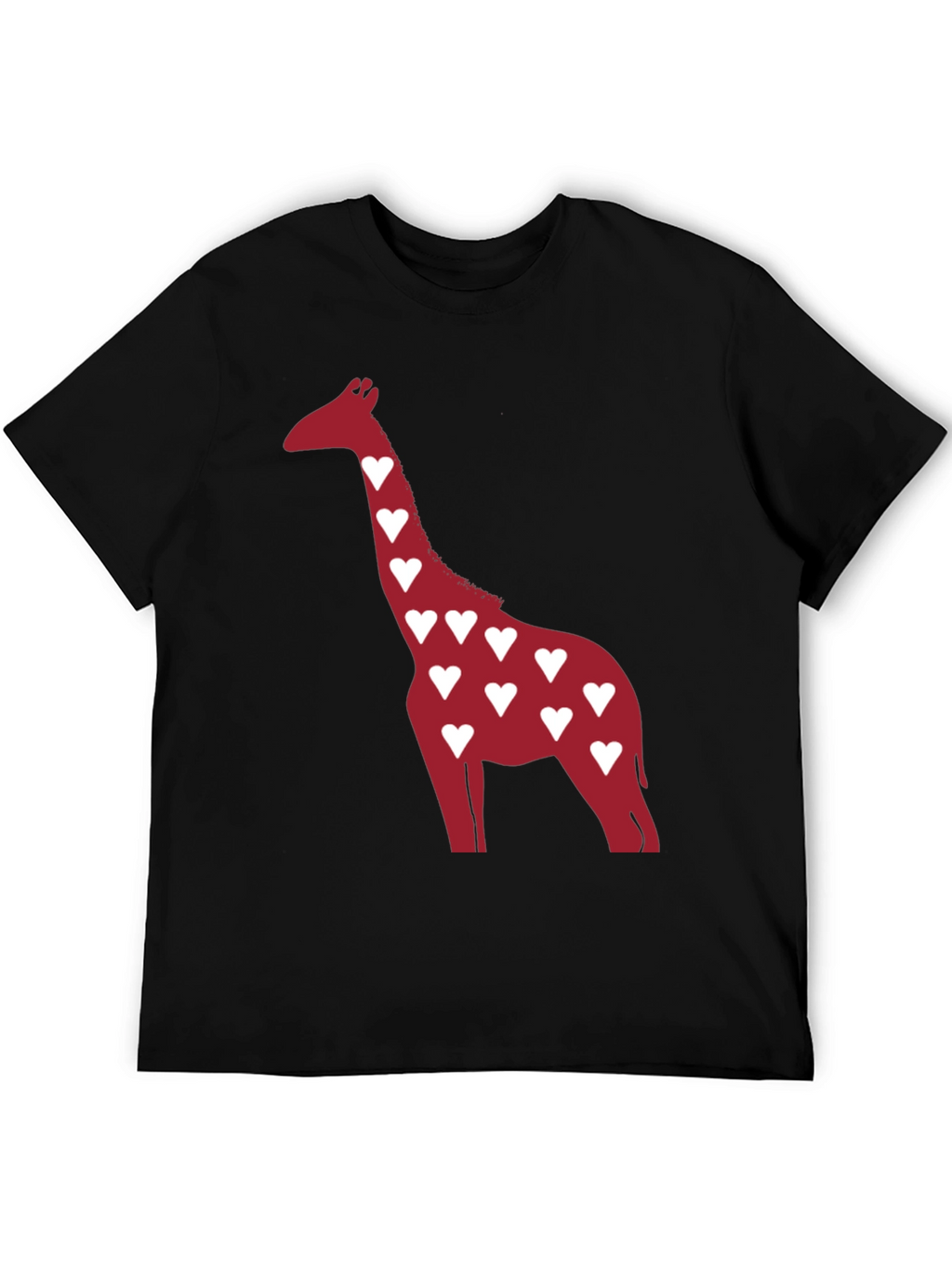 Heart Giraffe Graphic Tee - Stylish Casual Wear