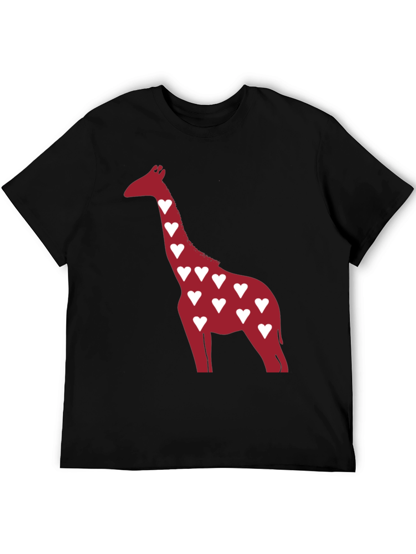 Heart Giraffe Graphic Tee - Stylish Casual Wear