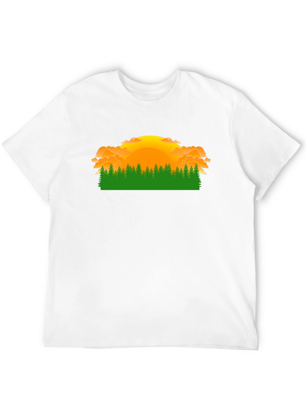 Sunset Forest Graphic Tee - Nature Lover Shirt