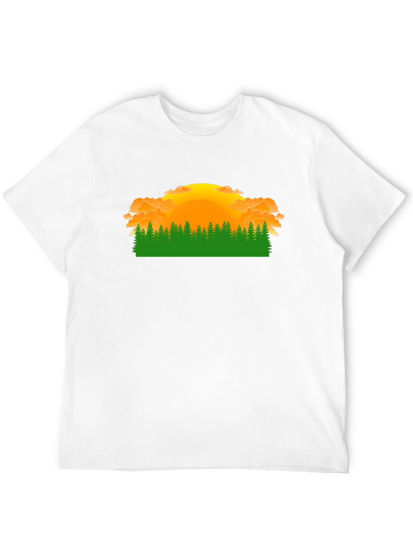 Sunset Forest Graphic Tee - Nature Lover Shirt
