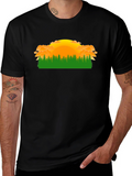 Sunset Forest Graphic Tee - Nature Lover Shirt